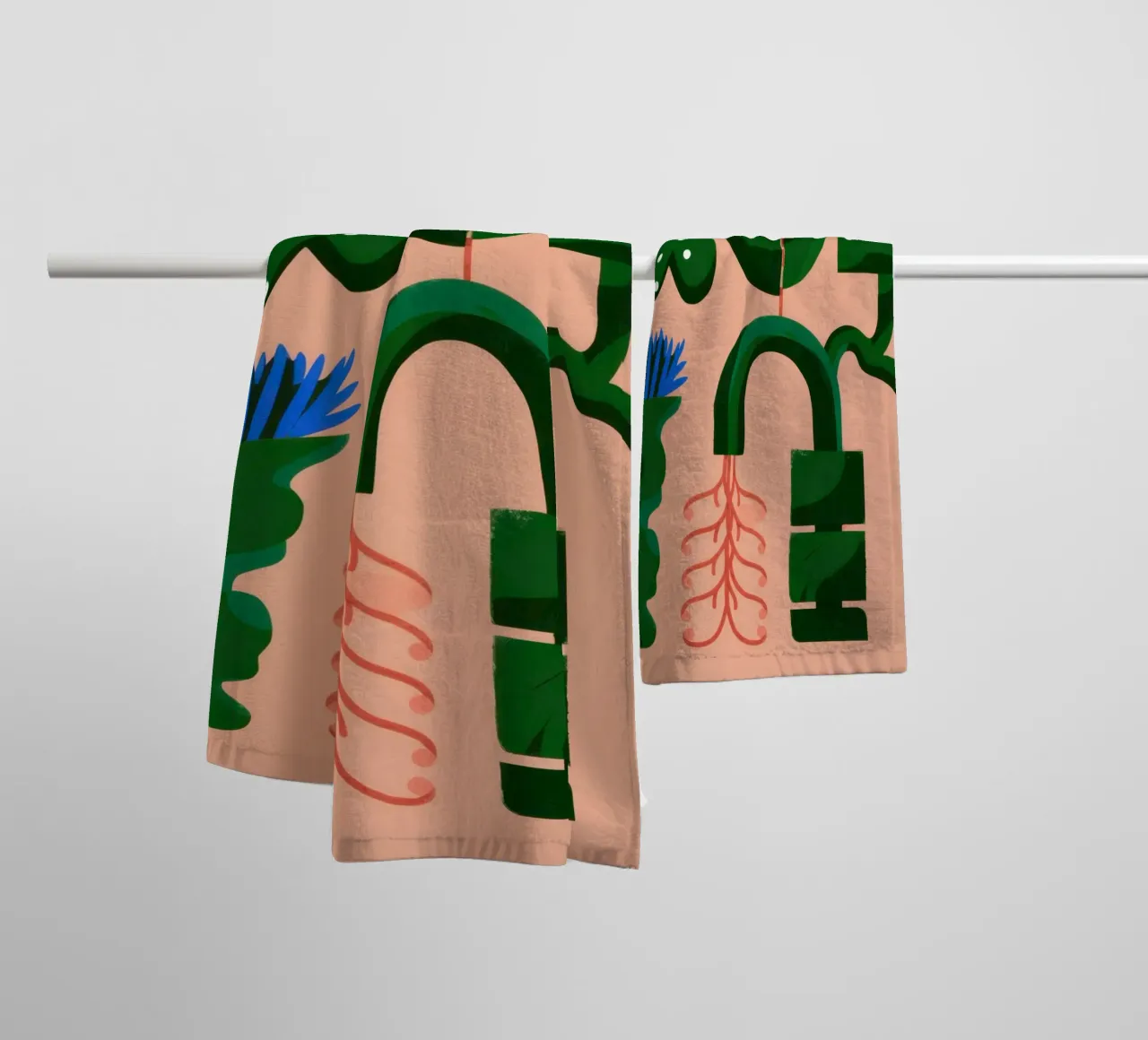 Abstract Botanical Forms towel by Frosh Pallete