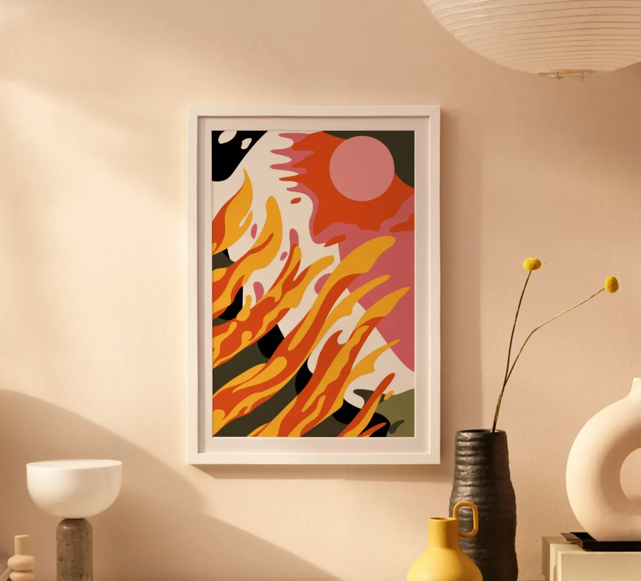 Fuoco astratto della fenice poster da Solar Paint
