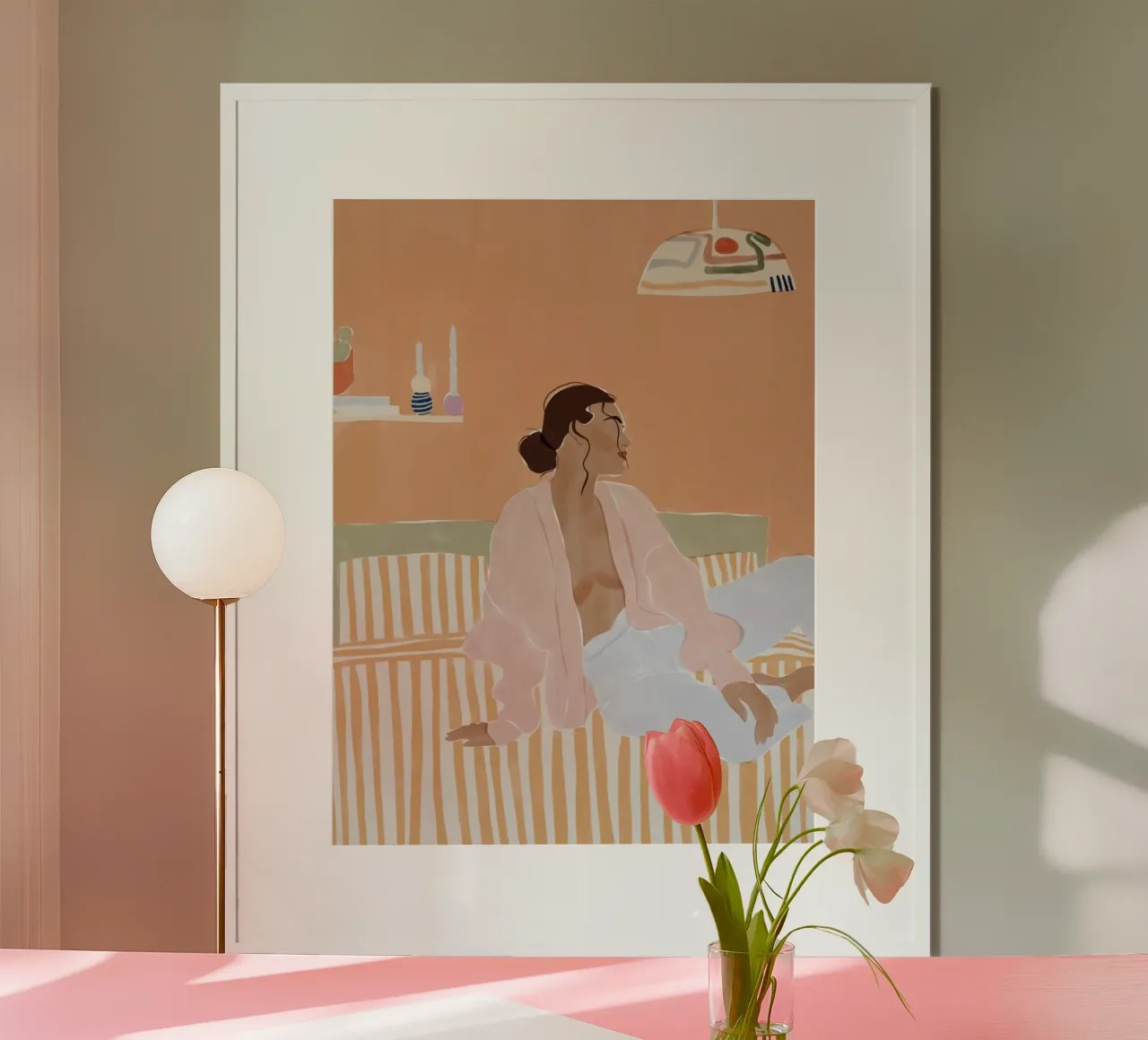modello donna a righe carta hahnemühle da Abigail Ellis
