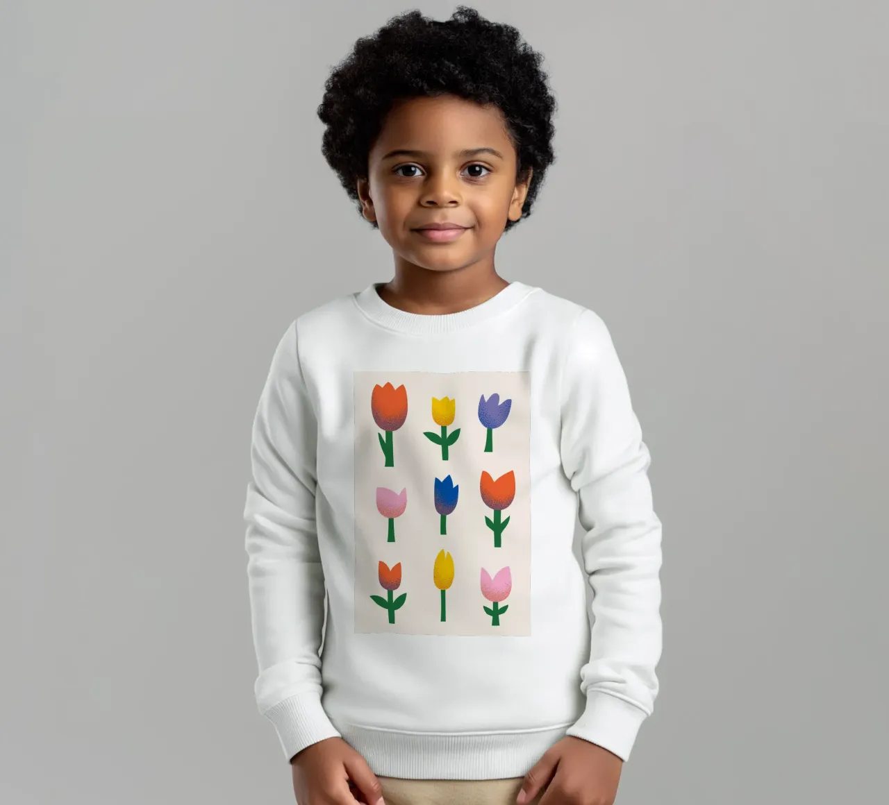 tulipani fiori felpa bambino da Abigail Ellis