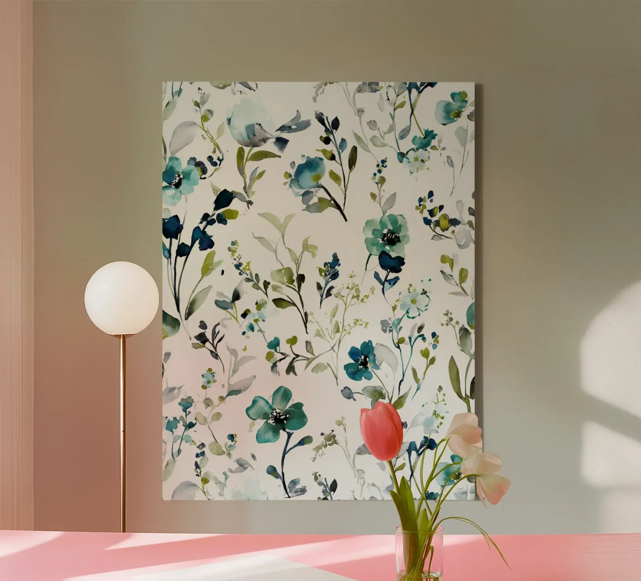 Sussurro verdeggiante tela con Cornice a cassetta da Sophia Calder Studio
