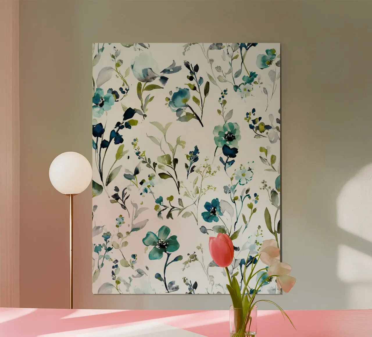 Sussurro verdeggiante poster con telaio in alluminio da Sophia Calder Studio