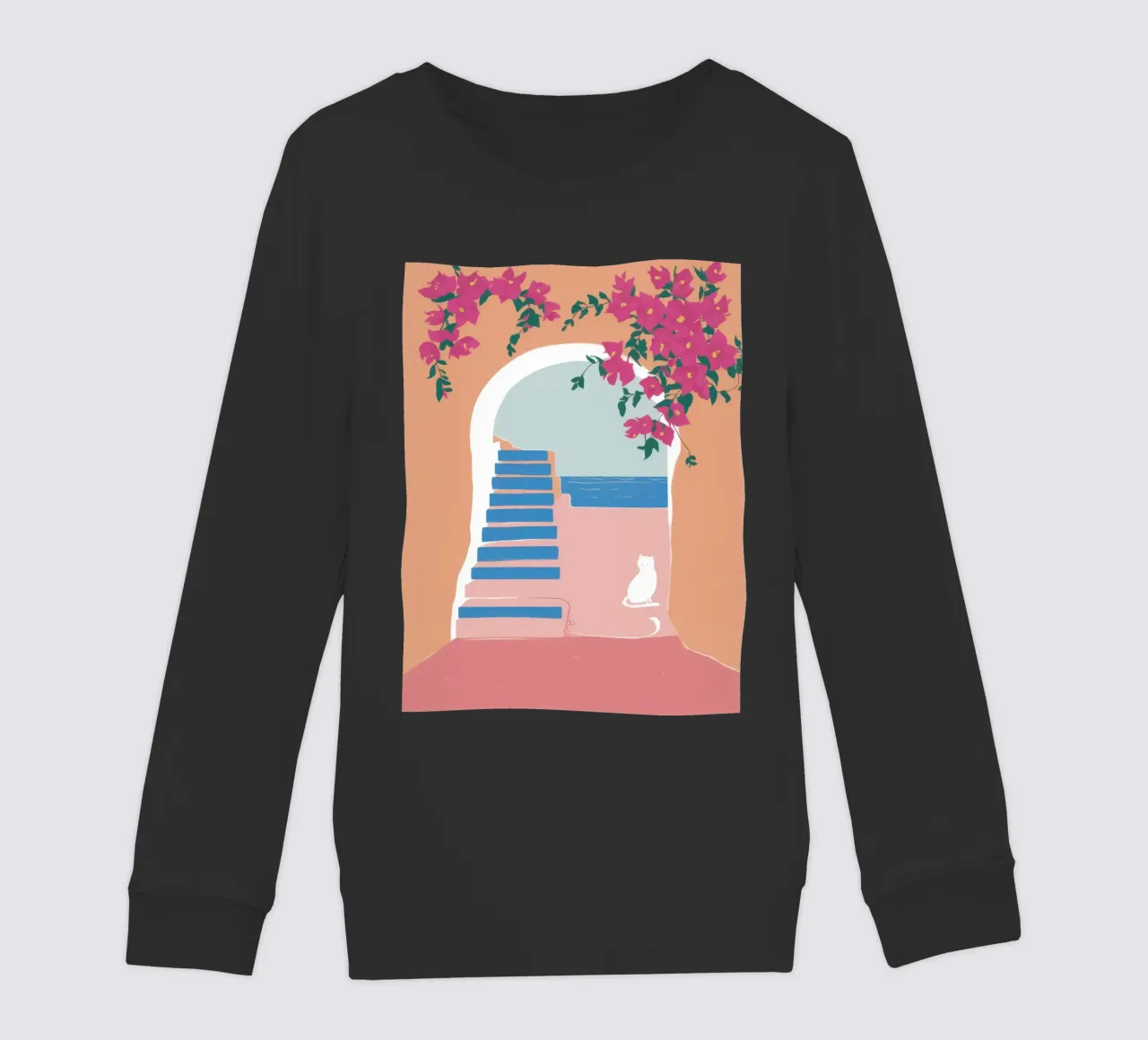 Santorini Cat Nap felpa bambino da Solar Paint