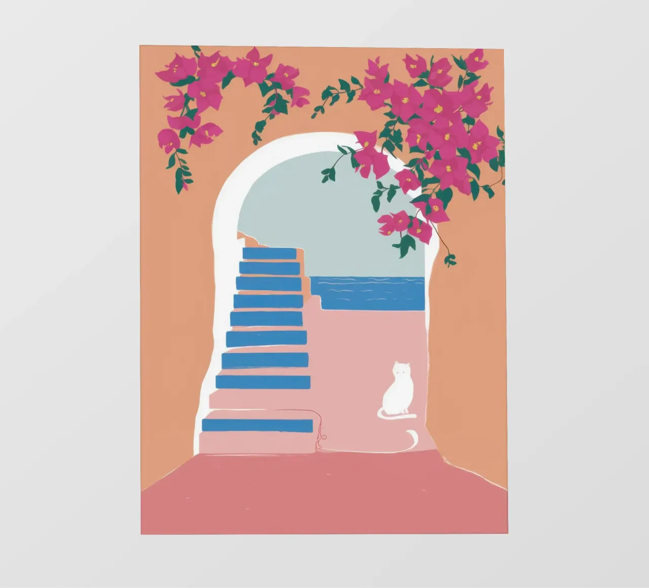 Santorini Cat Nap pellicola backlit da Solar Paint