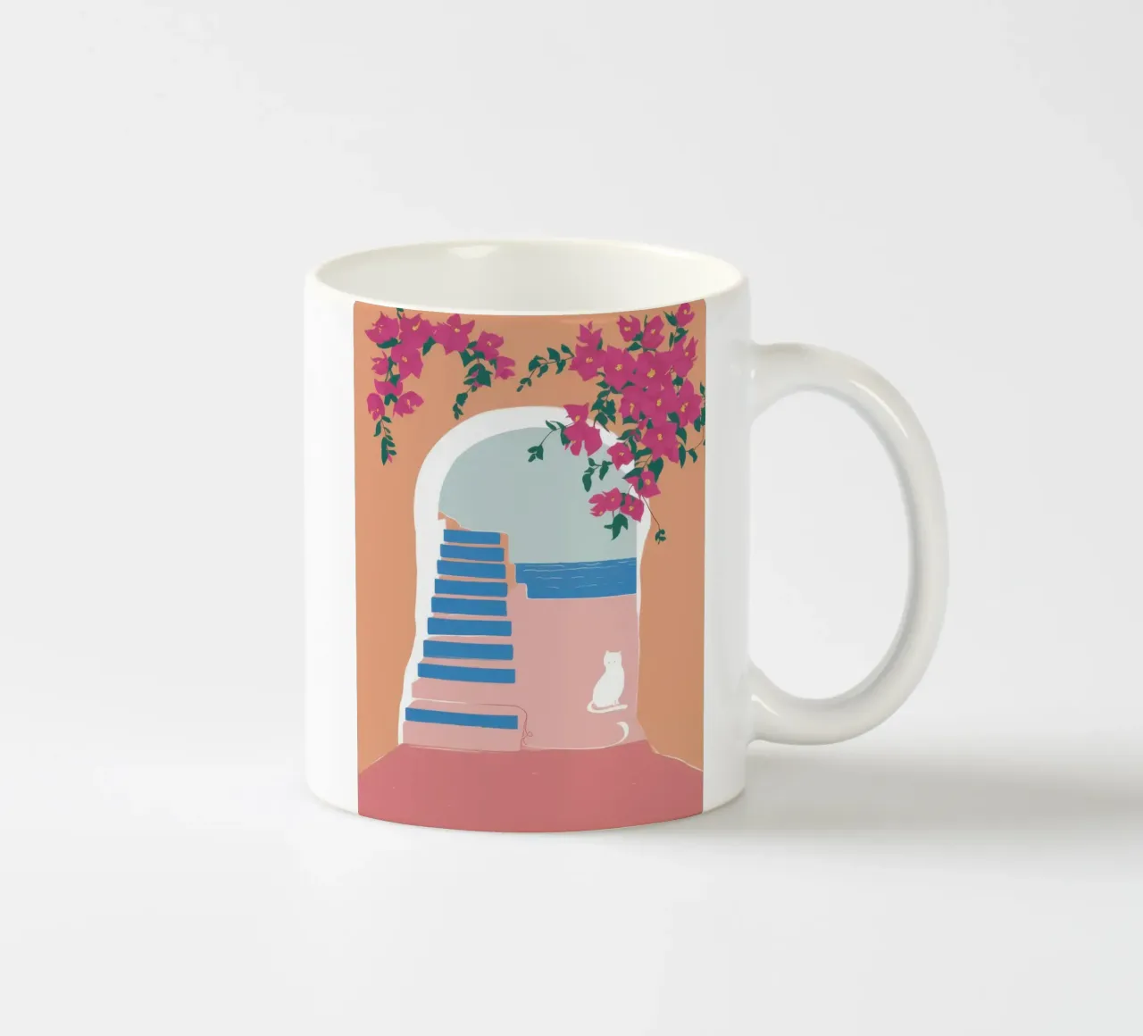 Santorini Cat Nap tazza in ceramica da Solar Paint