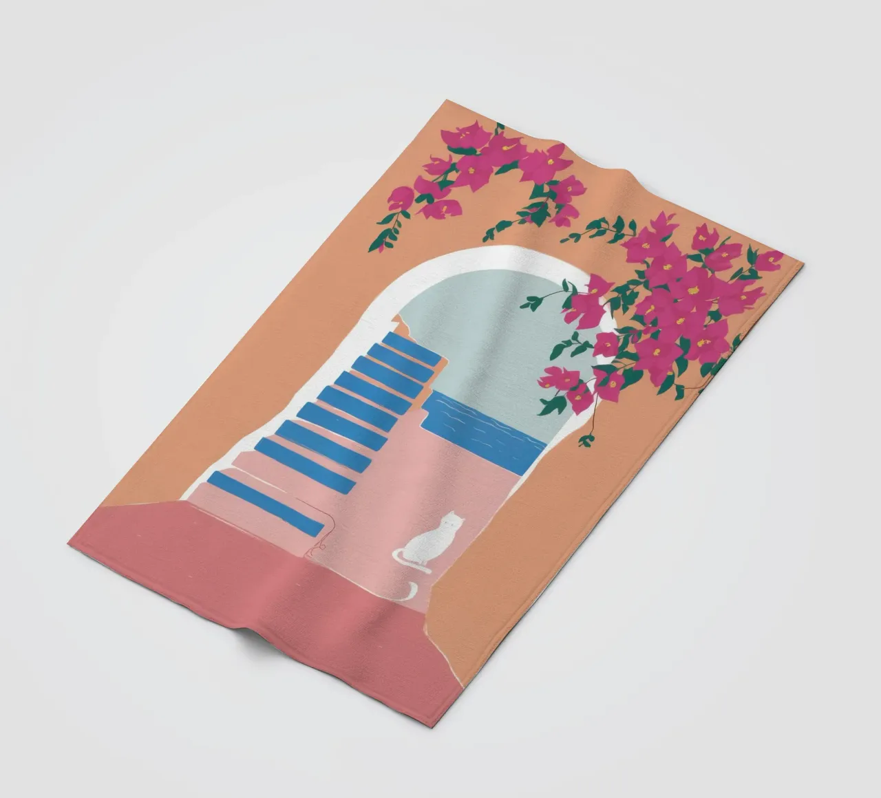 Santorini Cat Nap coperta in pile da Solar Paint