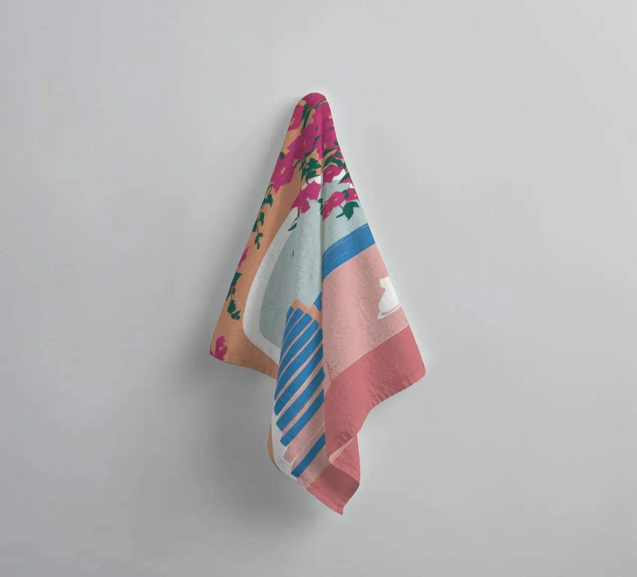 Santorini Cat Nap asciugamano da bagno da Solar Paint