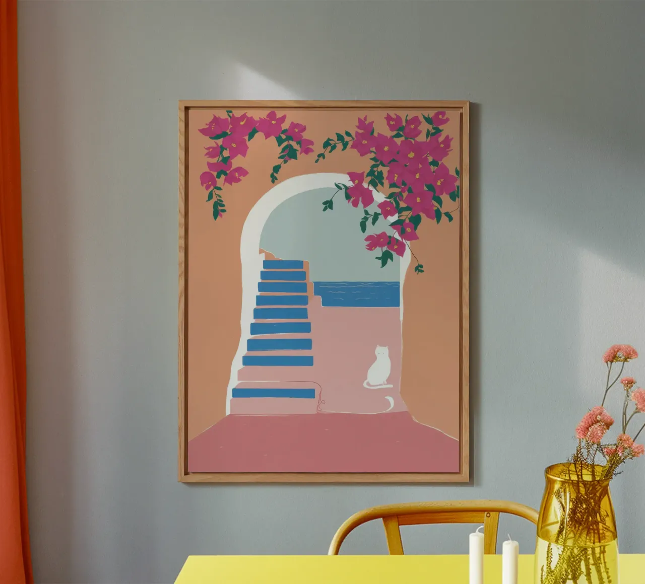 Santorini Cat Nap pannello forex da Solar Paint