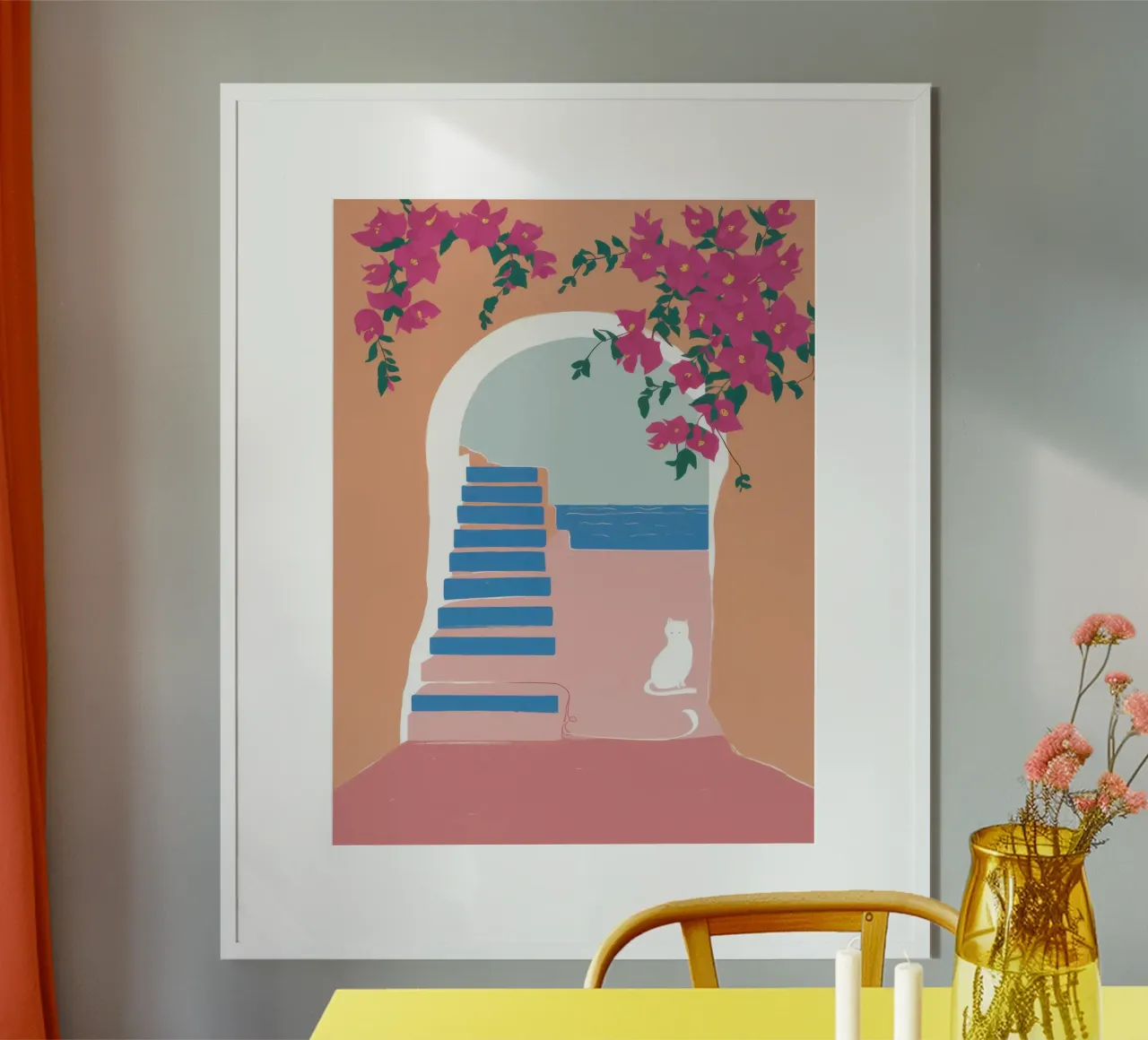 Santorini Cat Nap carta hahnemühle da Solar Paint