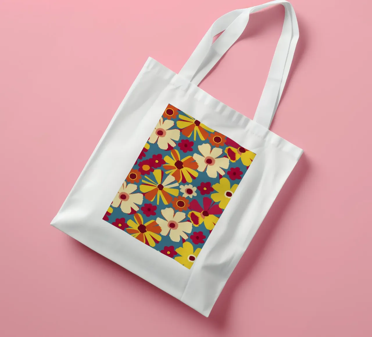 Caleidoscopio Flower Power borsa in juta da Solar Paint
