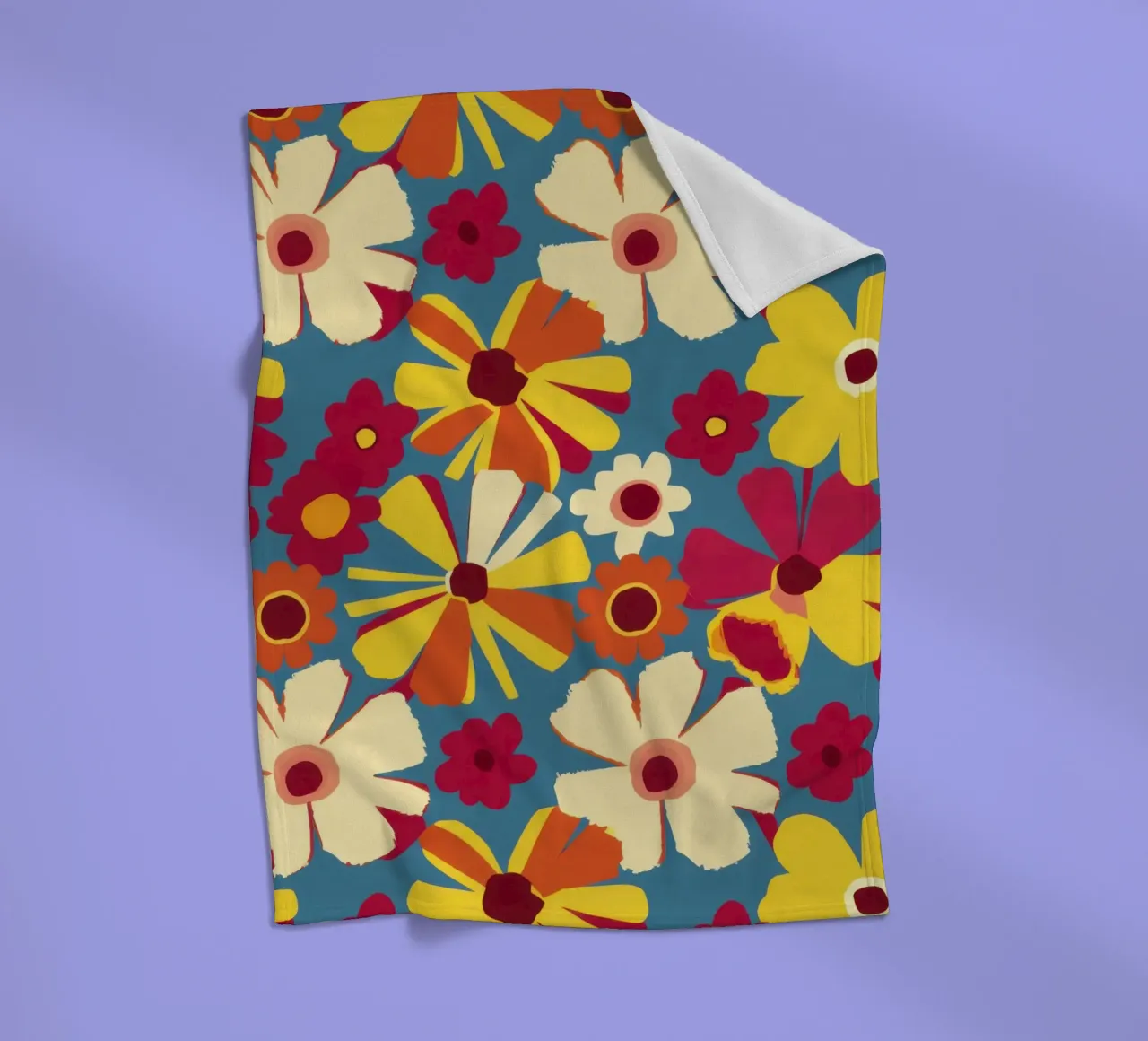 Caleidoscopio Flower Power coperta in pile da Solar Paint