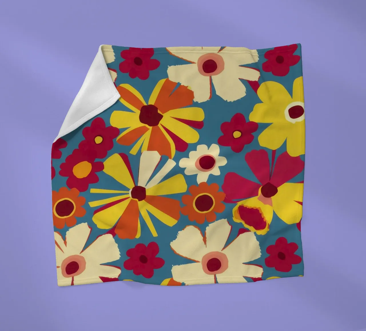 Caleidoscopio Flower Power coperta in pile da Solar Paint