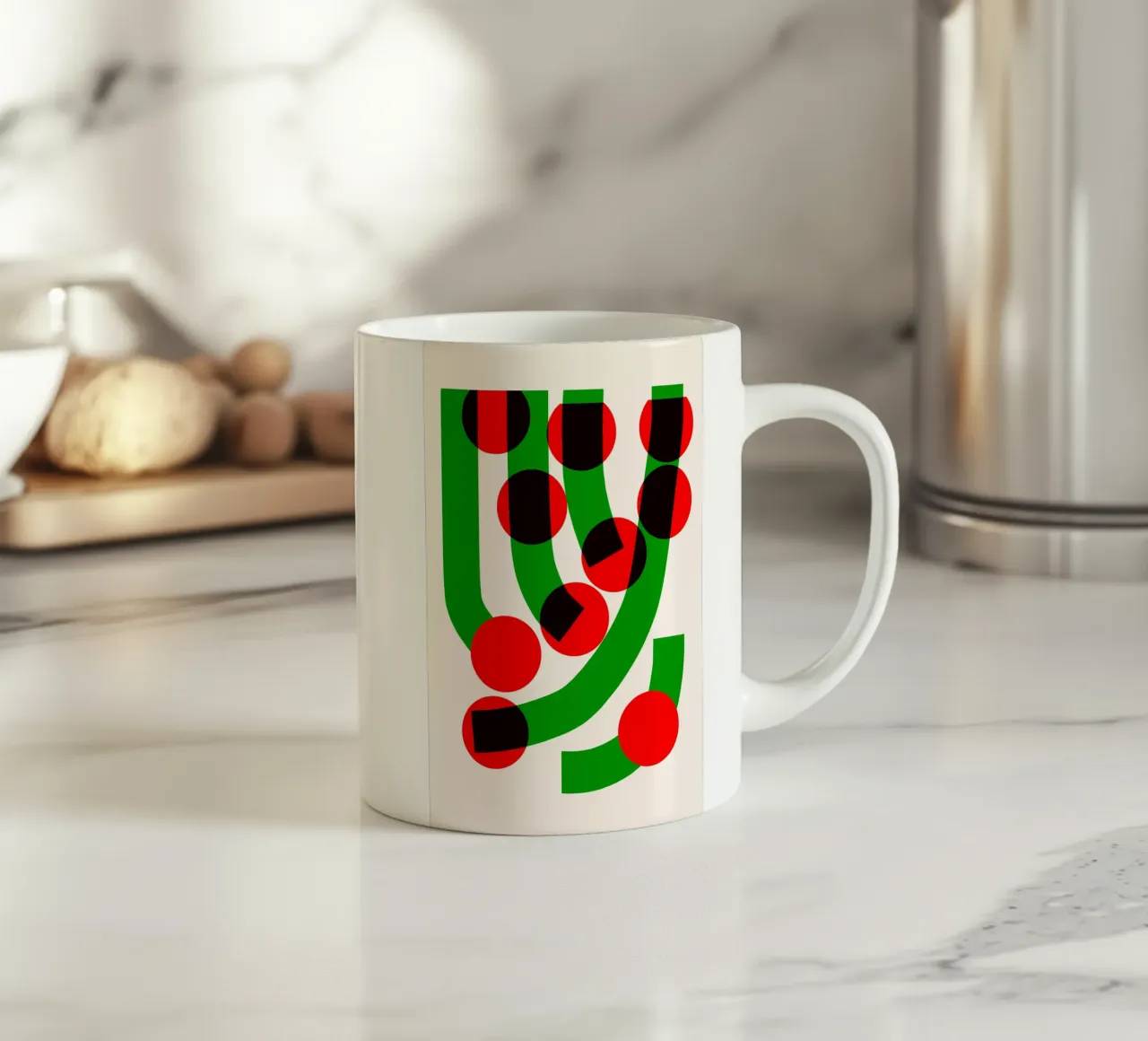 Erba verde astratta tazza in ceramica da Fox & Velvet