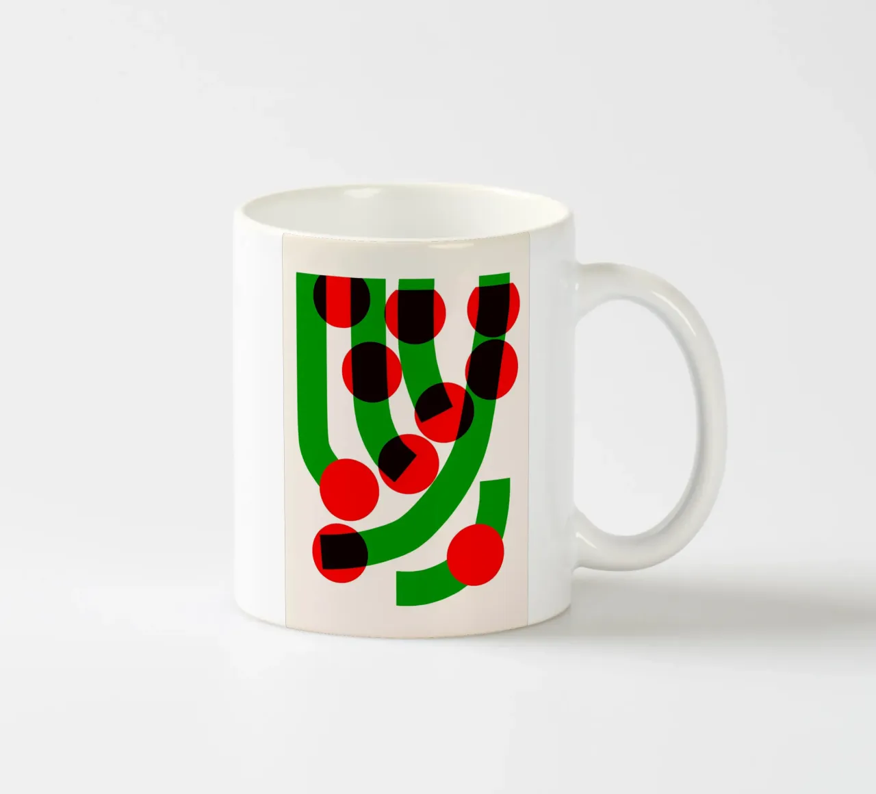 Erba verde astratta tazza in ceramica da Fox & Velvet