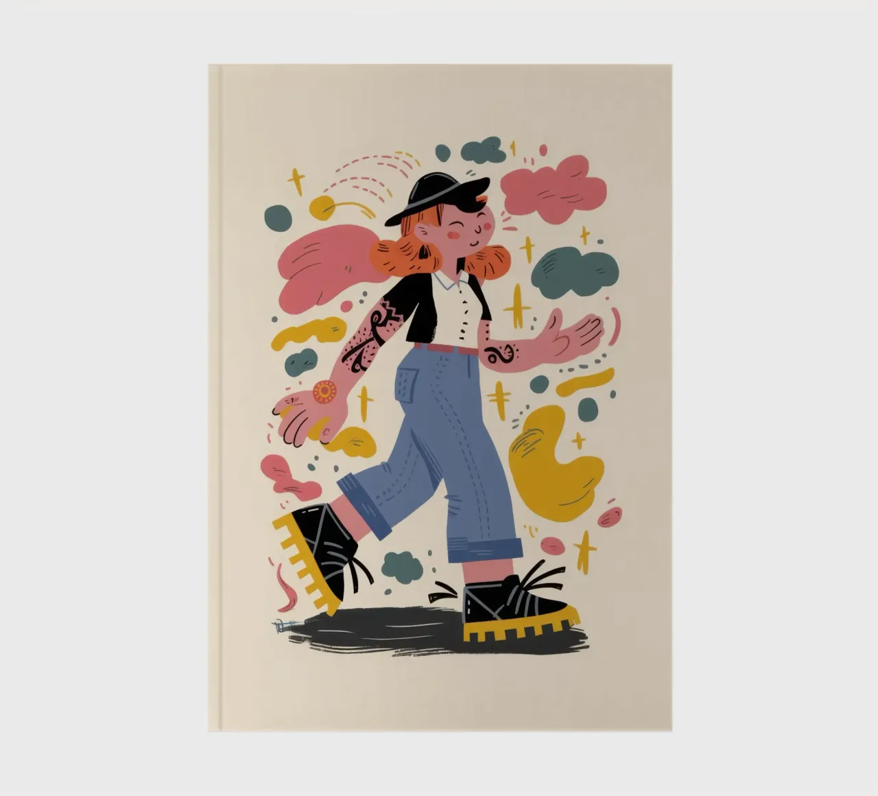 Quirky Cat Walk notebook by Frosh Pallete
