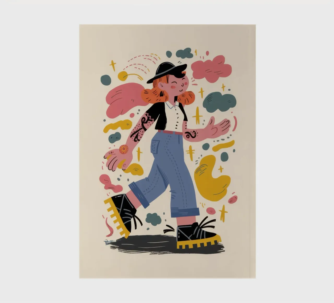 Quirky Cat Walk notebook by Frosh Pallete