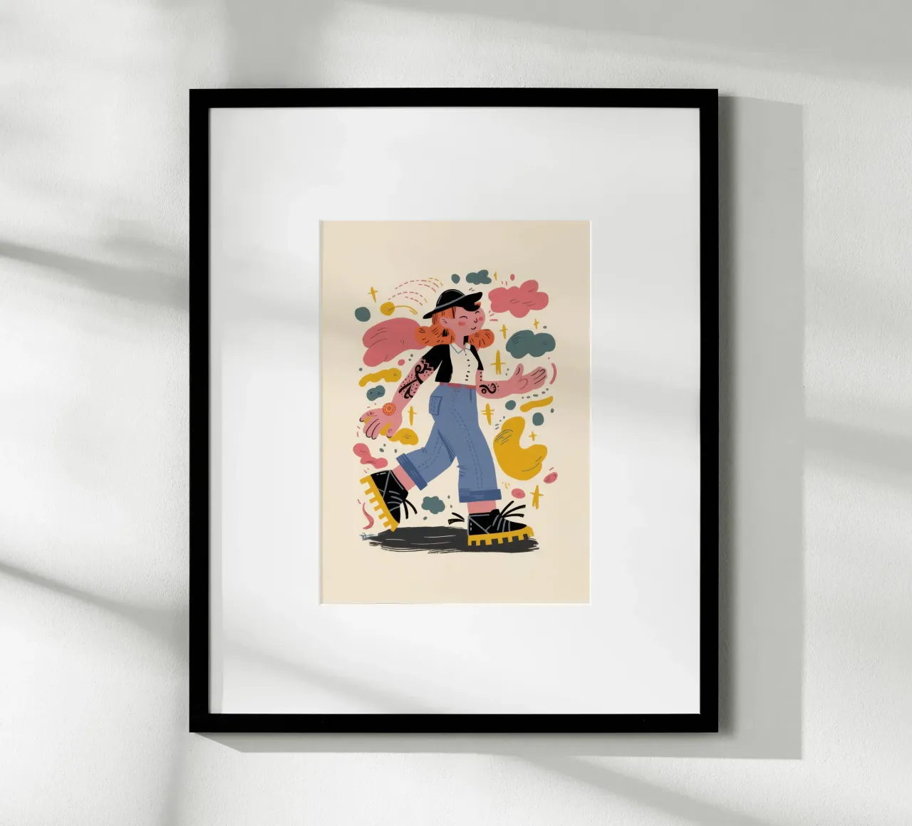 Passeggiata eccentrica per gatti poster da Frosh Pallete