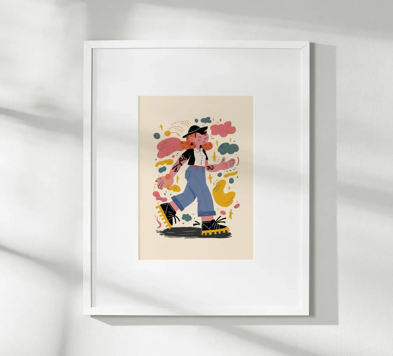 Passeggiata eccentrica per gatti poster da Frosh Pallete