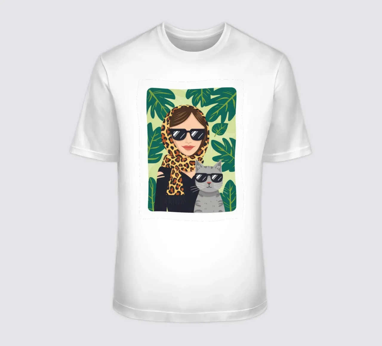 Compagno felino chic t-shirt da Line Fable