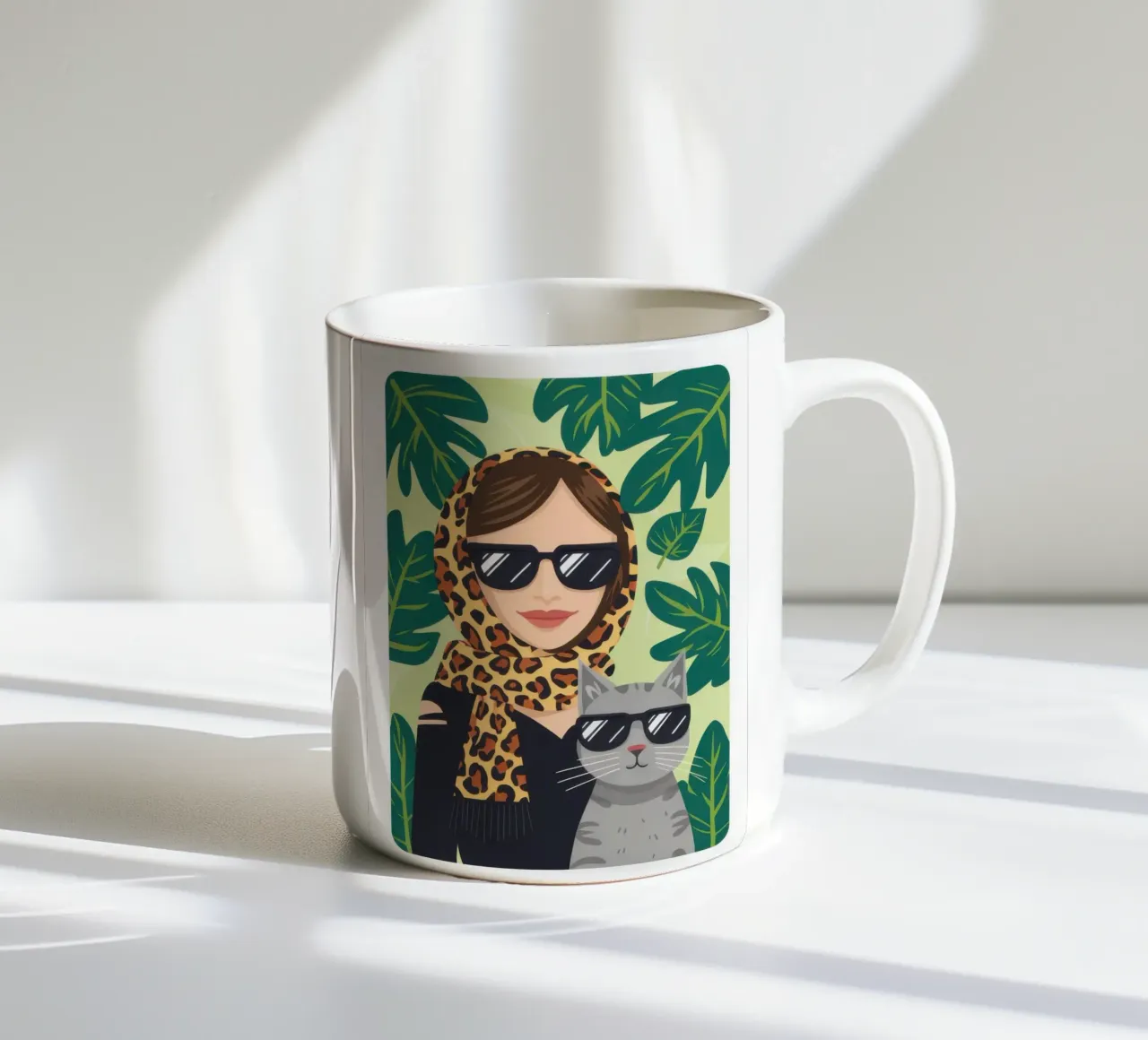 Compagno felino chic tazza in ceramica da Line Fable