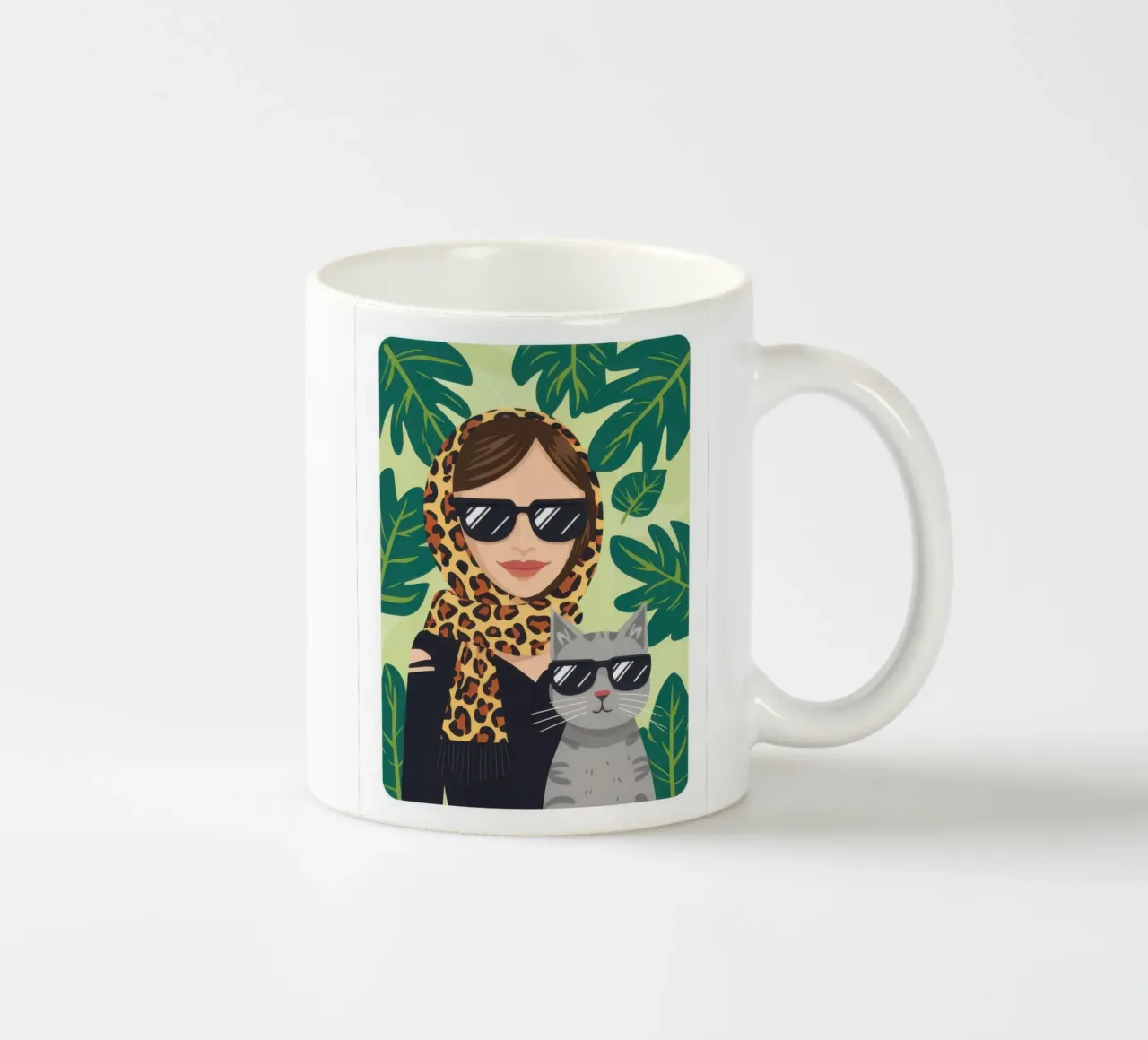 Compagno felino chic tazza in ceramica da Line Fable