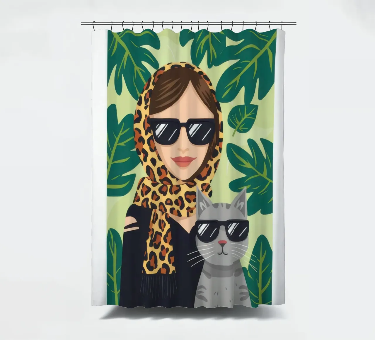 Compagno felino chic tenda da doccia da Line Fable