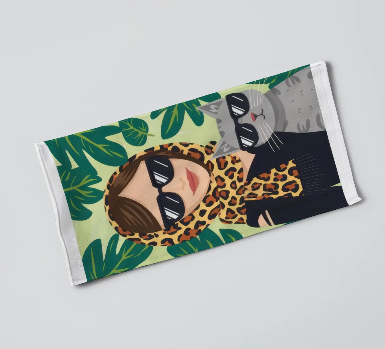 Compagno felino chic asciugamano da bagno da Line Fable