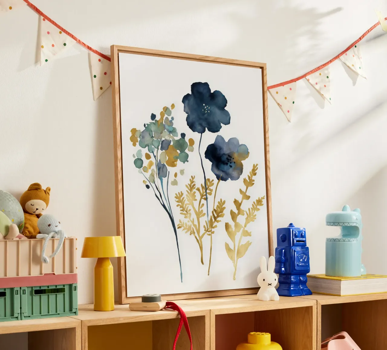 Indaco e ocra plexiglass da Sophia Calder Studio