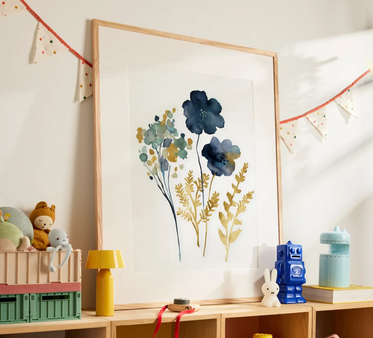 Indaco e ocra poster da Sophia Calder Studio