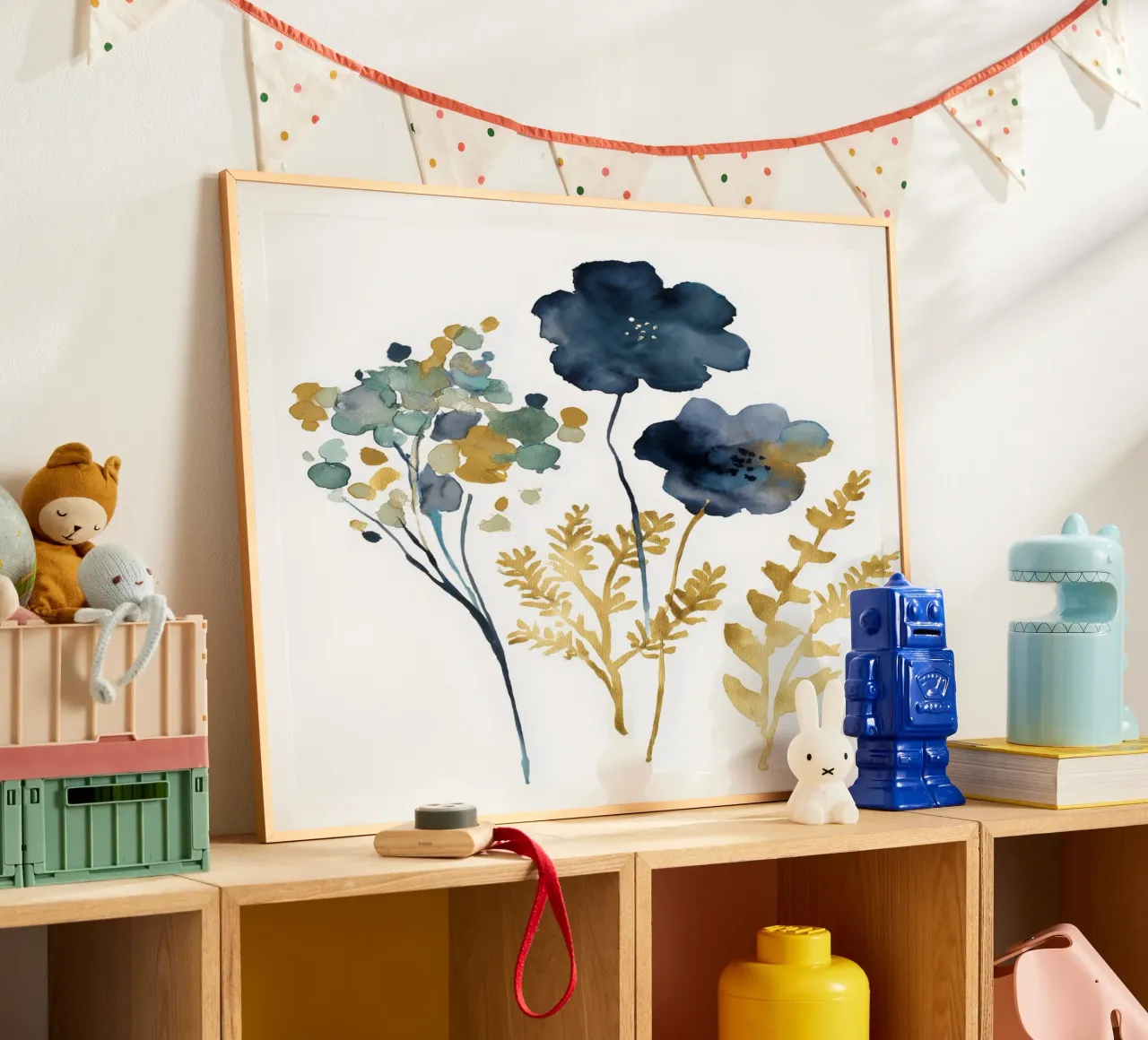 Indaco e ocra poster da Sophia Calder Studio