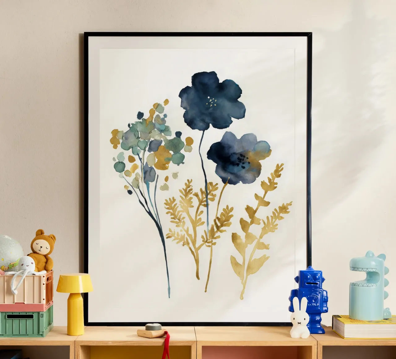 Indaco e ocra poster da Sophia Calder Studio