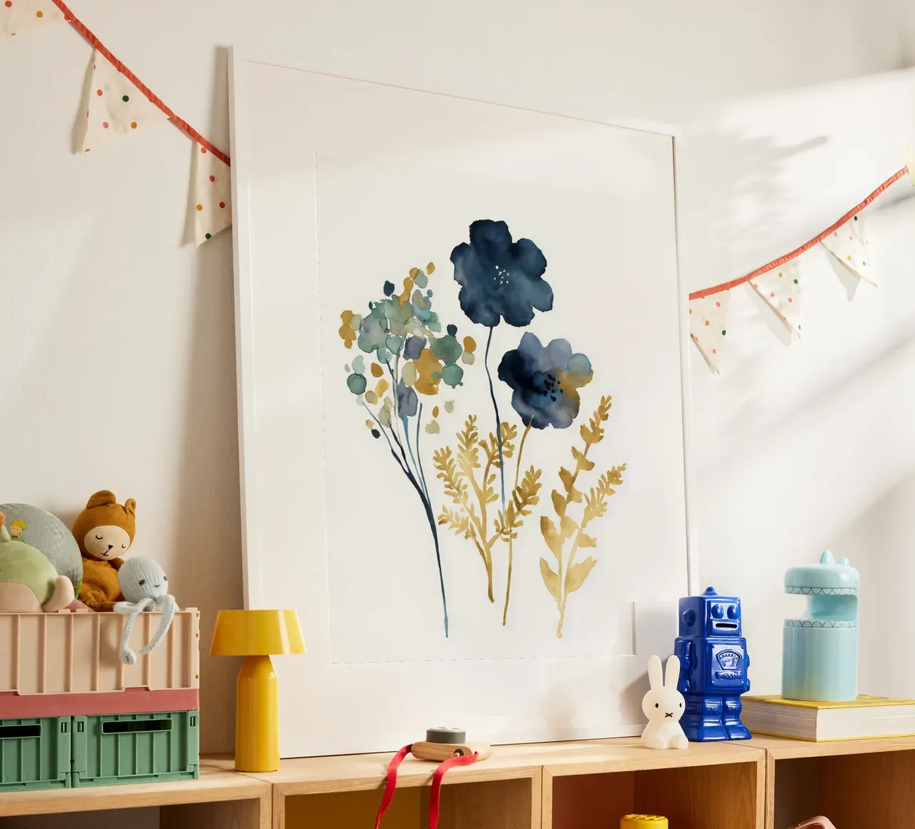 Indigo et ocre poster de Sophia Calder Studio