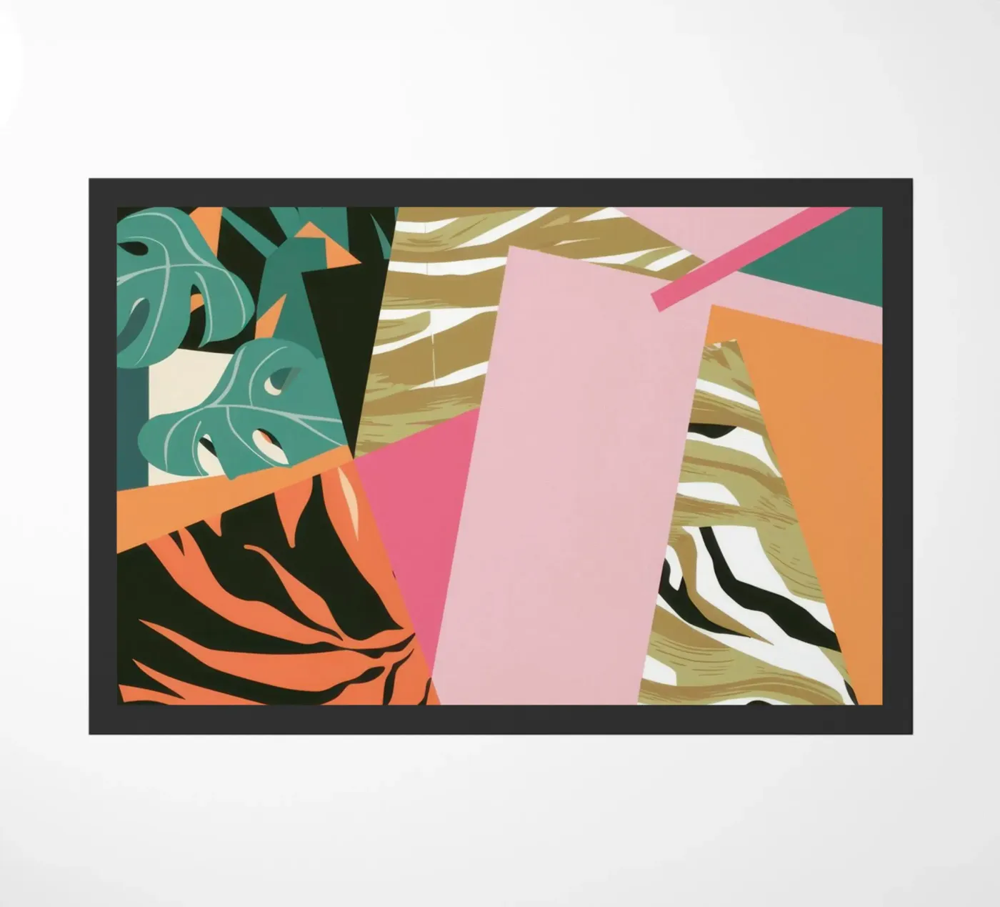 Fragmented Leaf Collage doormat by Line Fable