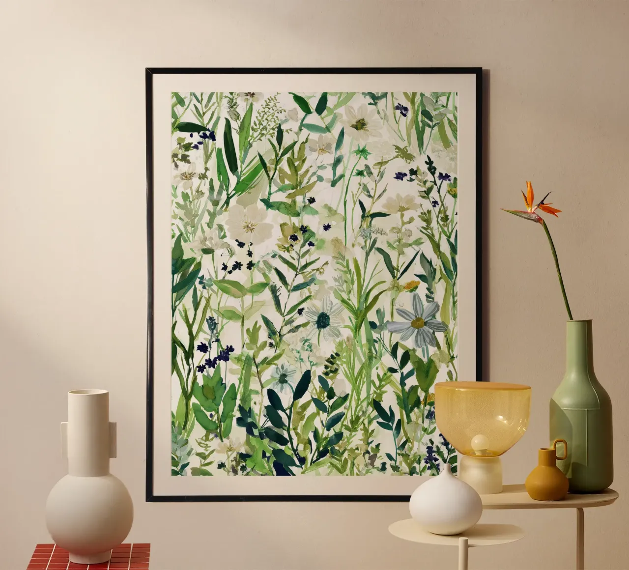 Note sul campo poster con telaio in plastica da Sophia Calder Studio