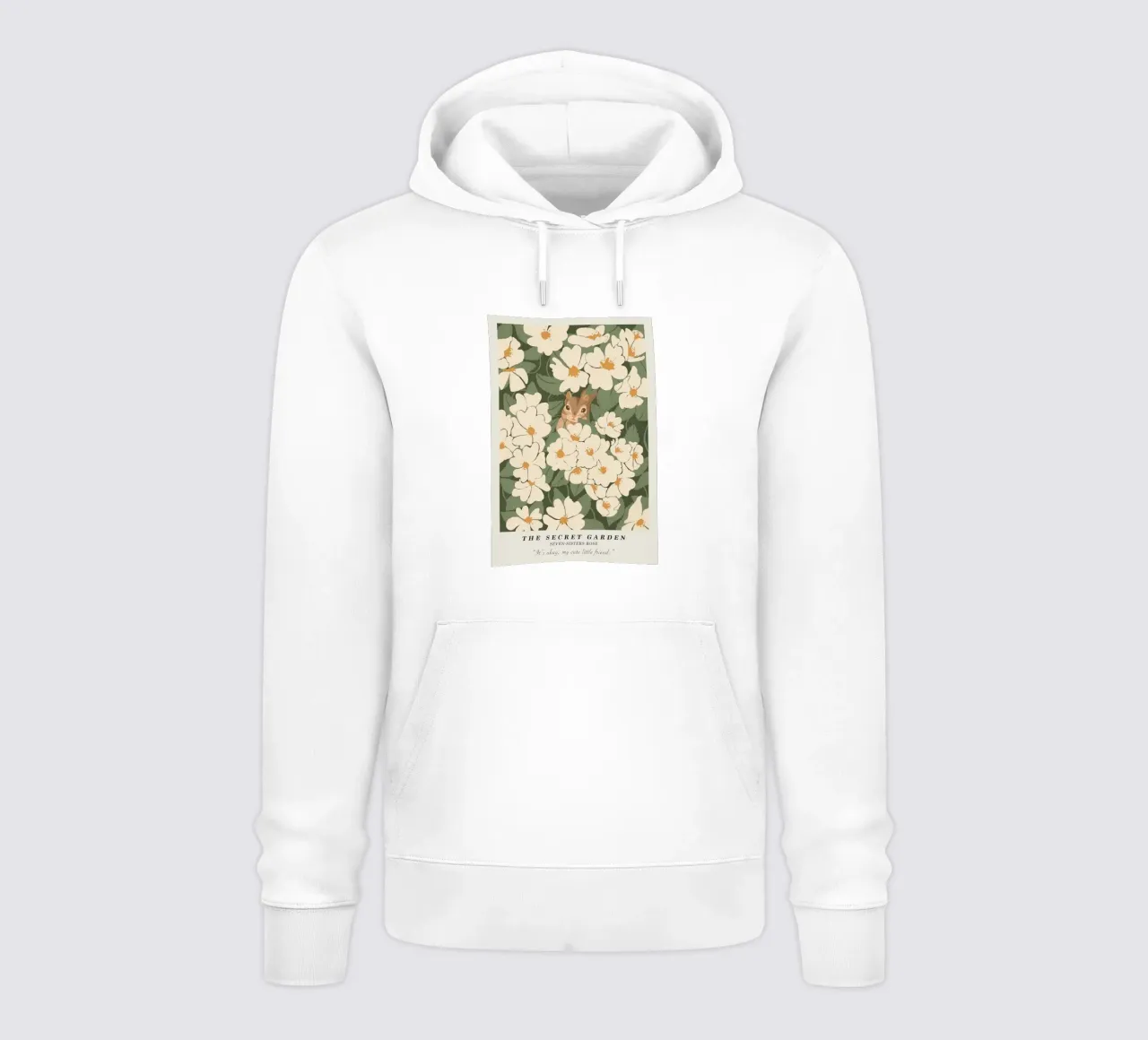 fiori foglie giardino felpa con cappuccio da Abigail Ellis