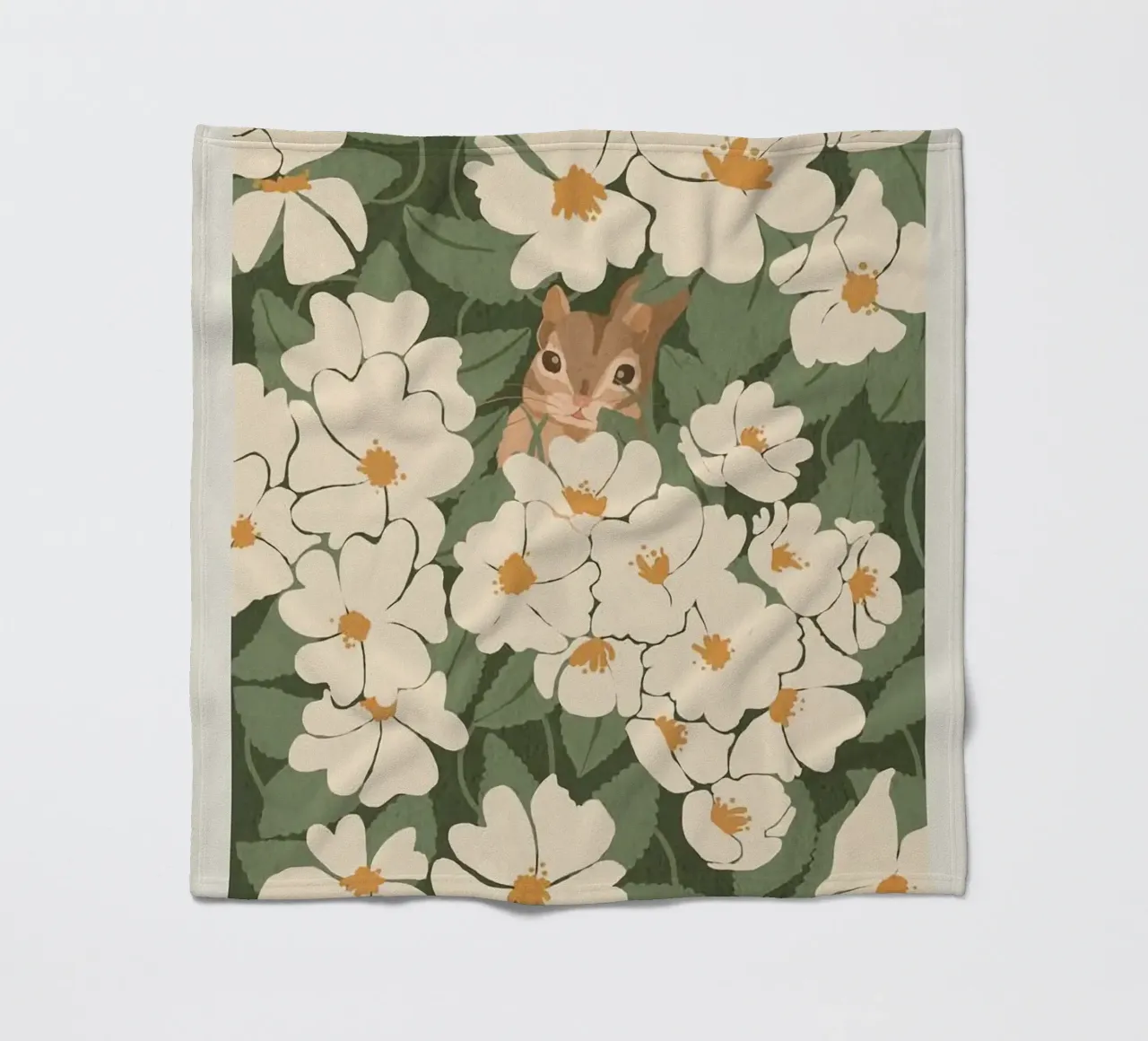 fiori foglie giardino coperta in pile da Abigail Ellis