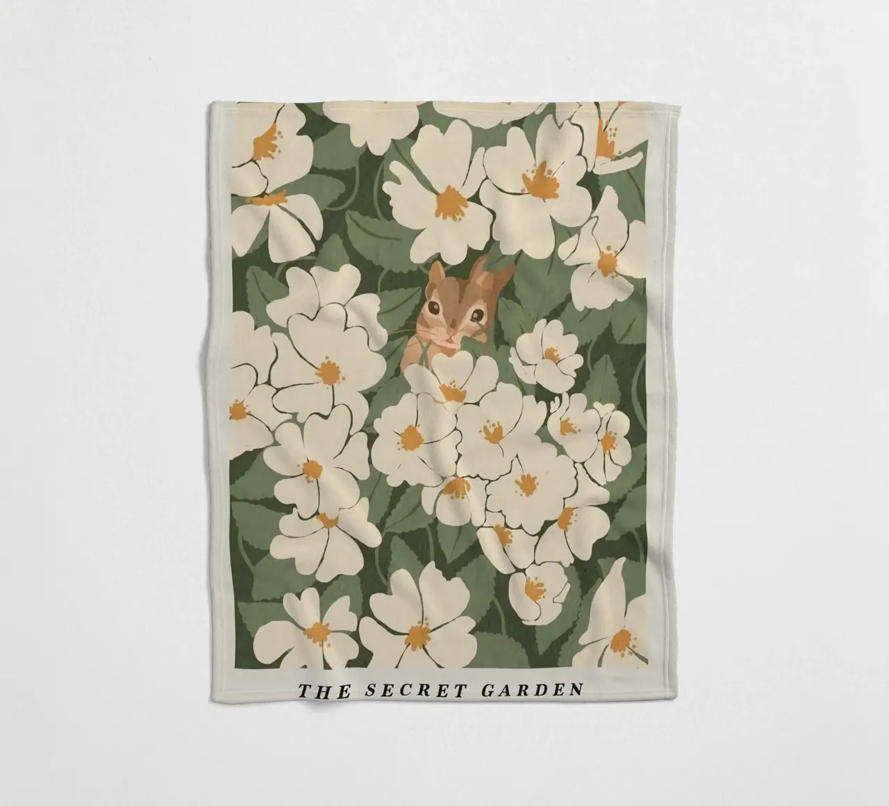 fiori foglie giardino coperta in pile da Abigail Ellis
