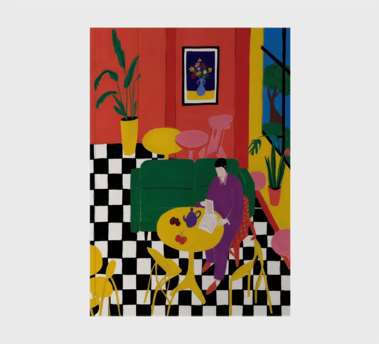 Checkerboard Garden Muse notebook by Frosh Pallete