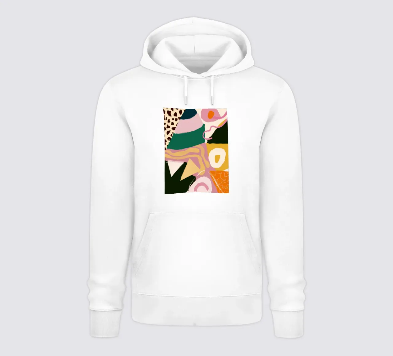 Collage di forme selvagge felpa con cappuccio da Line Fable