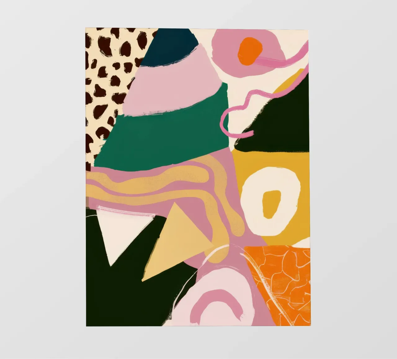Collage di forme selvagge telo in pvc da Line Fable