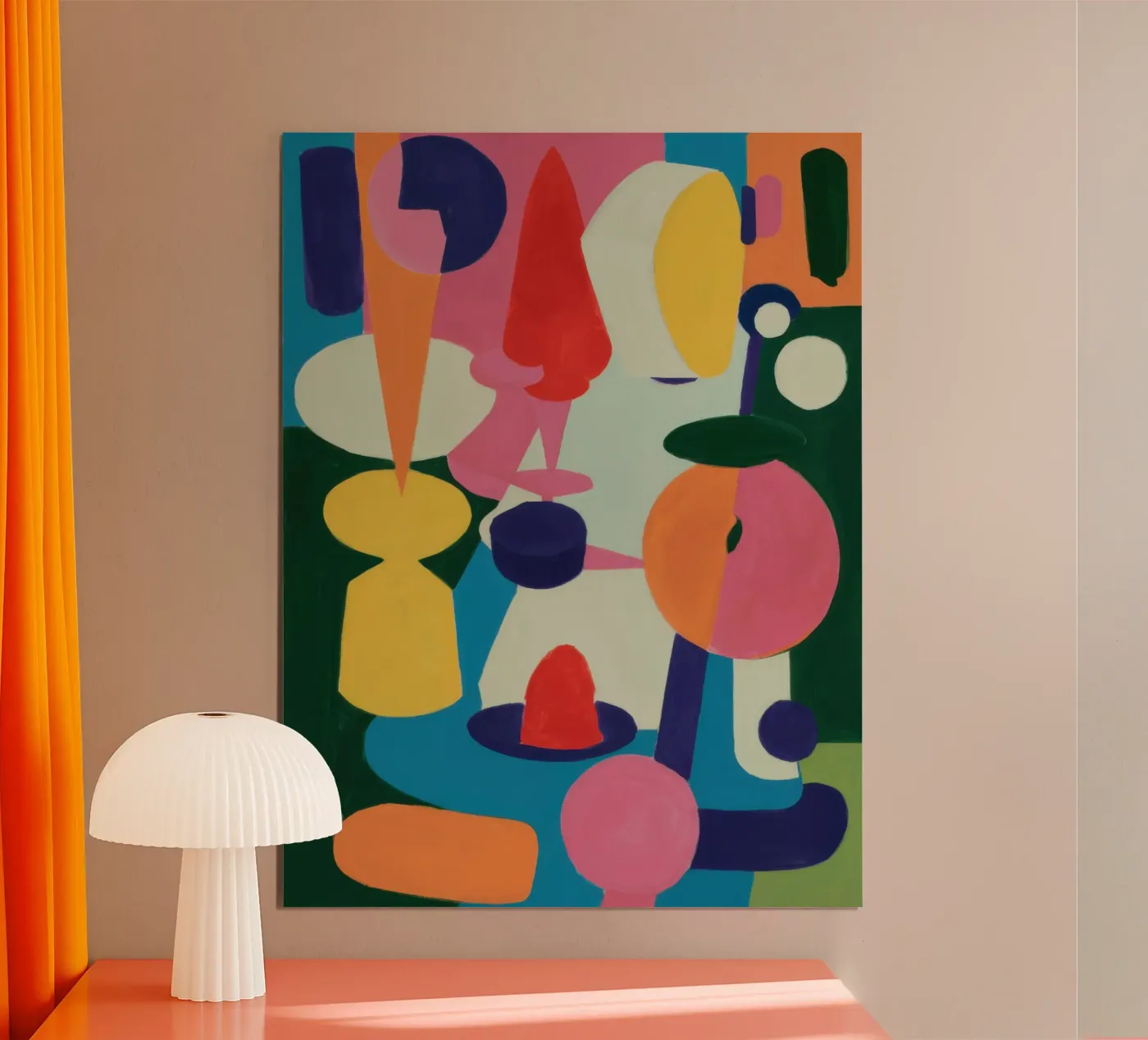 Vibrant Shape Symphony poster by Frosh Pallete