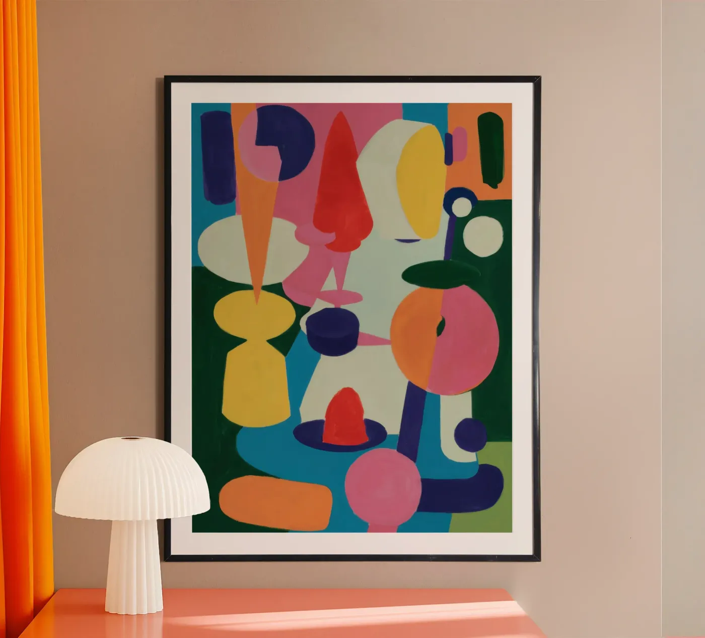 Vibrant Shape Symphony poster by Frosh Pallete