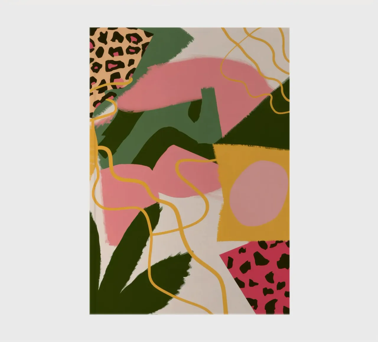 Feline Form Abstract notebook by Line Fable