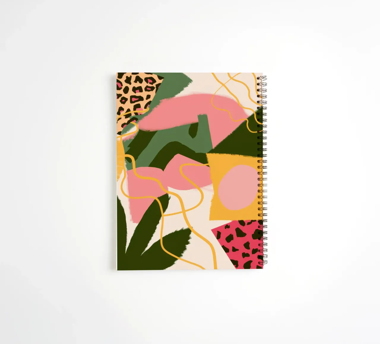 Feline Form Abstract spiral notebook by Line Fable