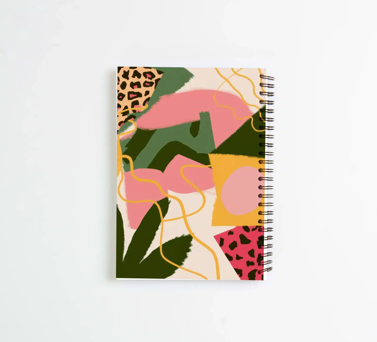 Feline Form Abstract spiral notebook by Line Fable