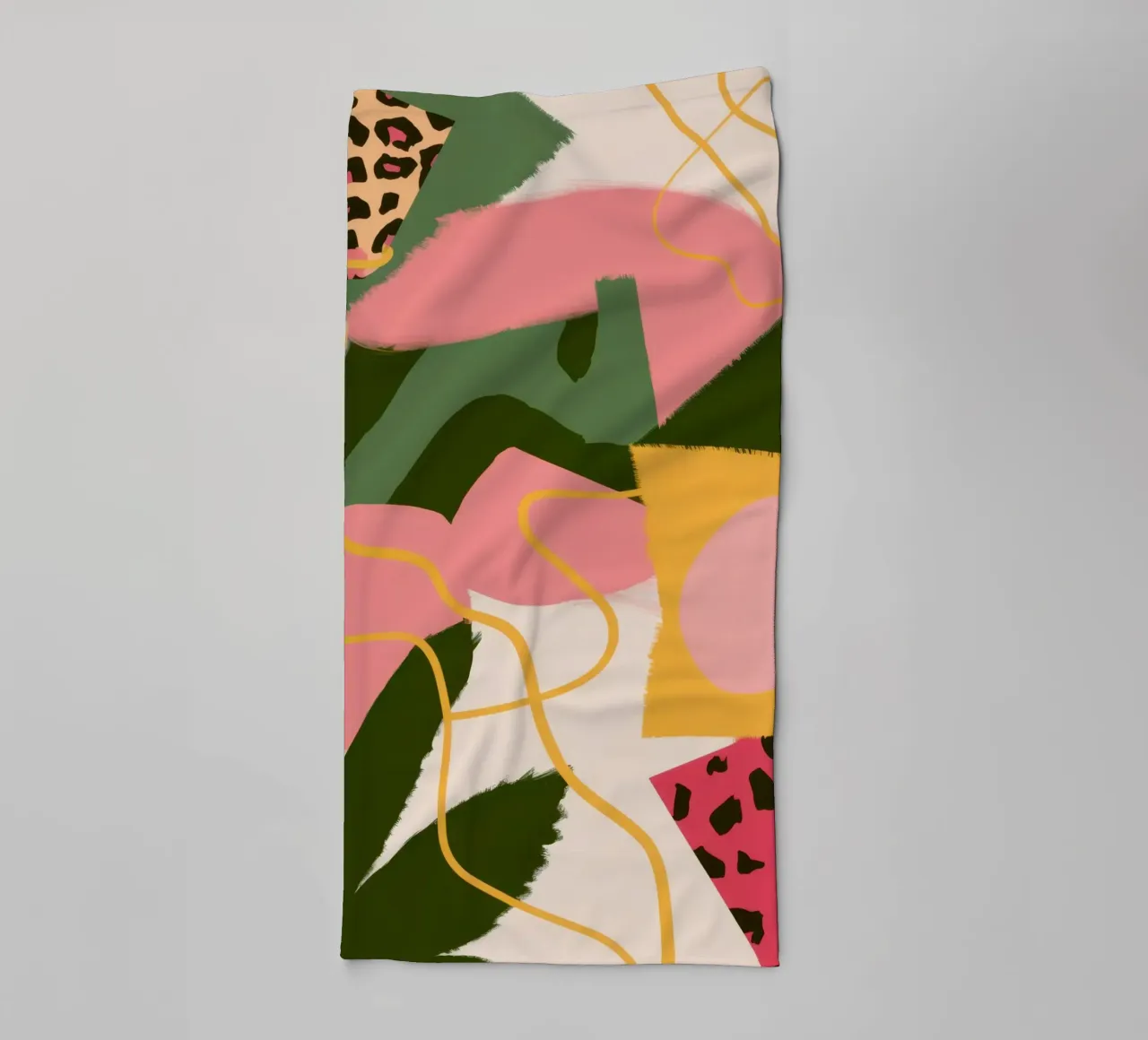Feline Form Abstract towel by Line Fable
