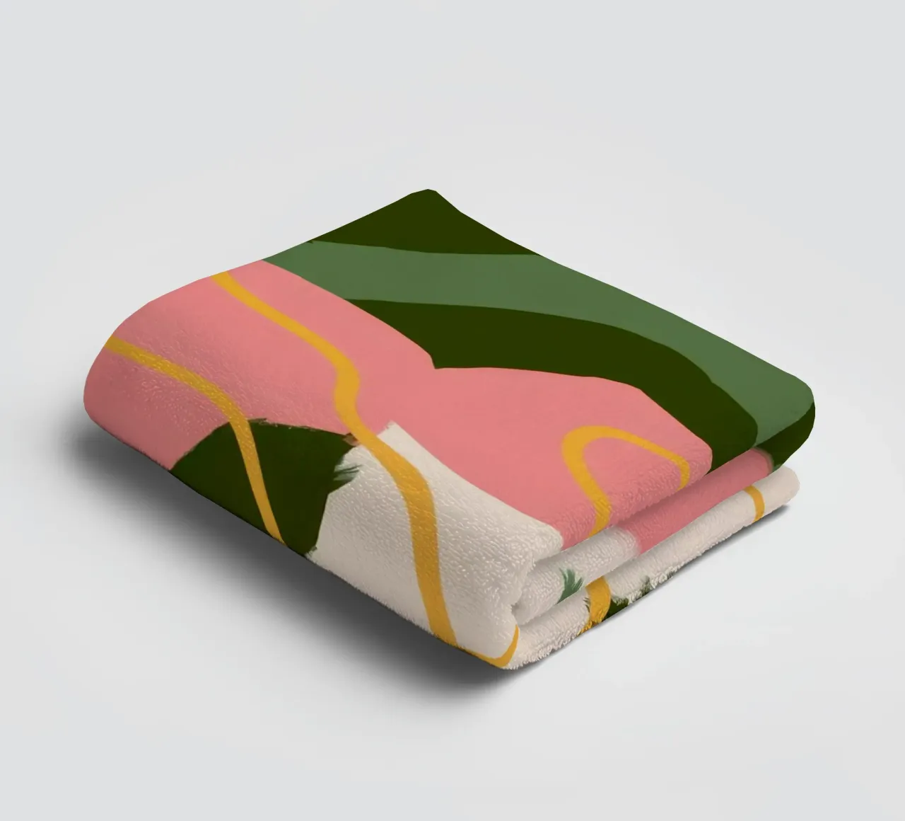 Feline Form Abstract towel by Line Fable