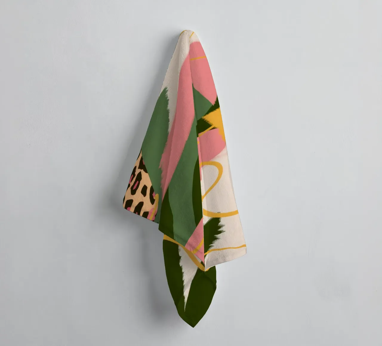 Feline Form Abstract towel by Line Fable