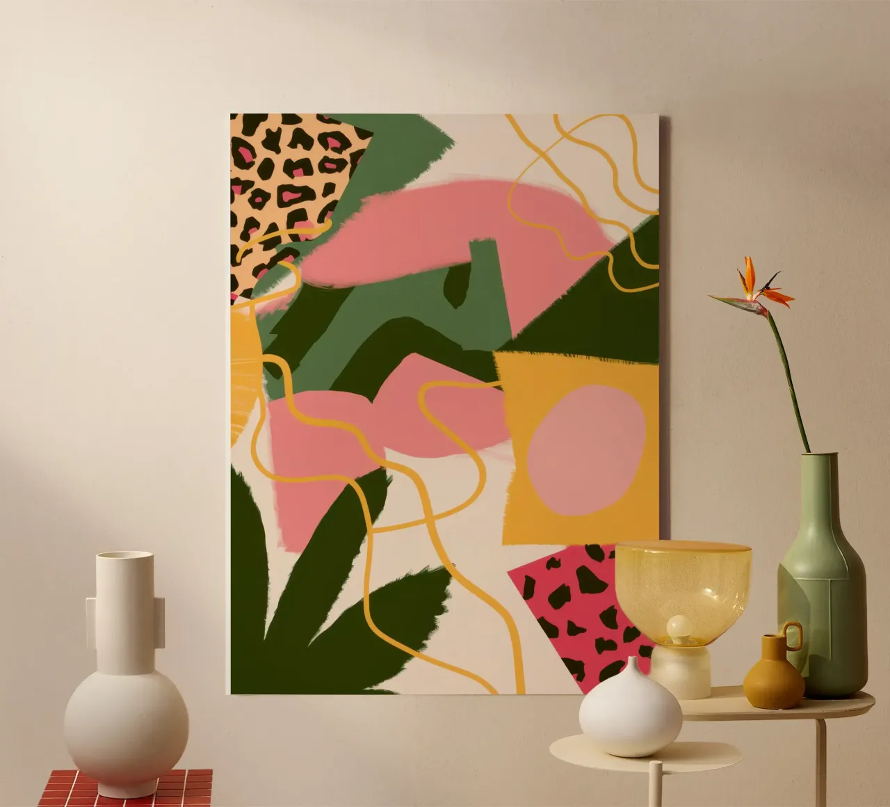 Feline Form Abstract canvas by Line Fable