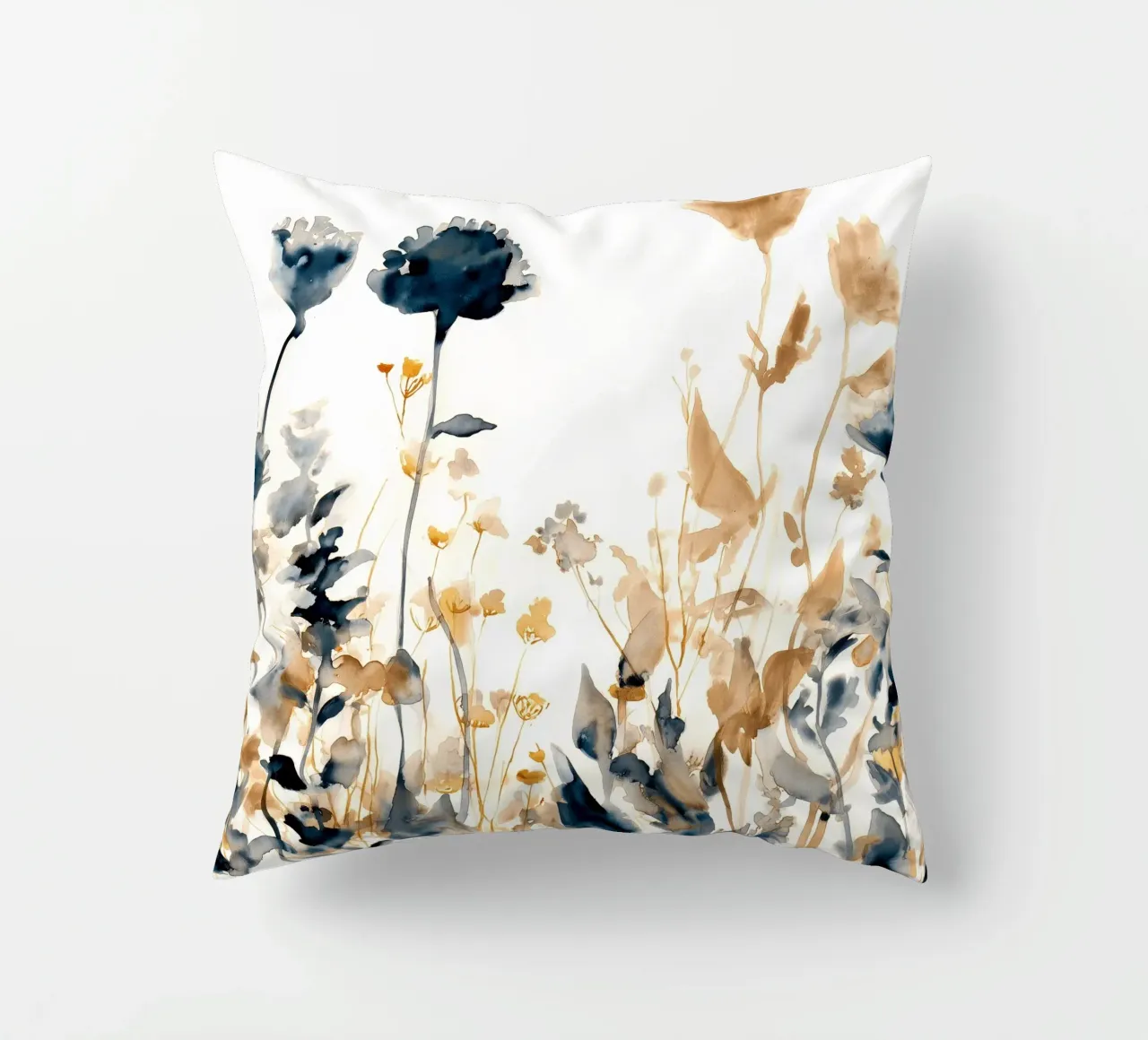 Ottone e indaco cuscino da Sophia Calder Studio